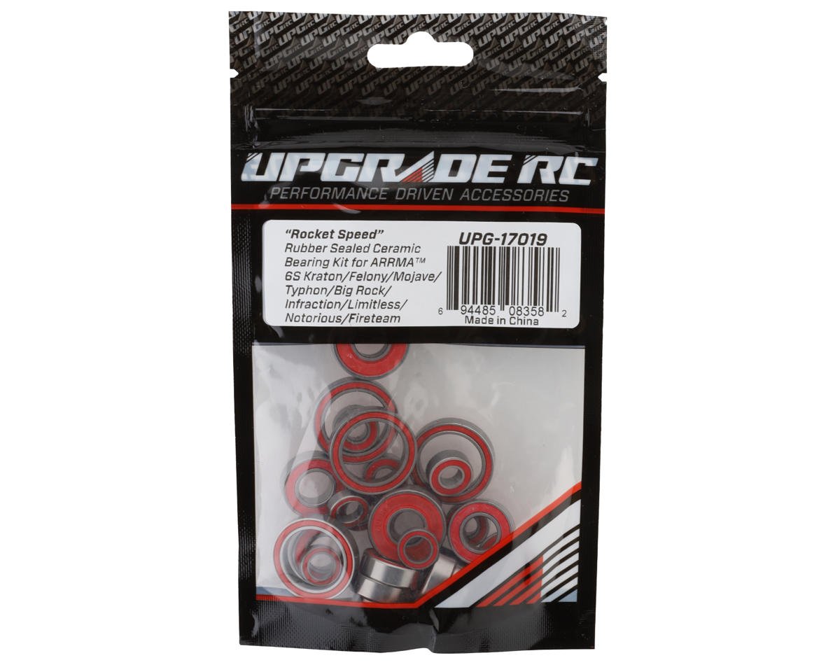 UpGrade RC "Rocket Speed" Rubber Sealed Ceramic Bearing Kit for Arrma® 6S (Felony/Mojave/Typhon/Big Rock/Infraction/Limitless)
