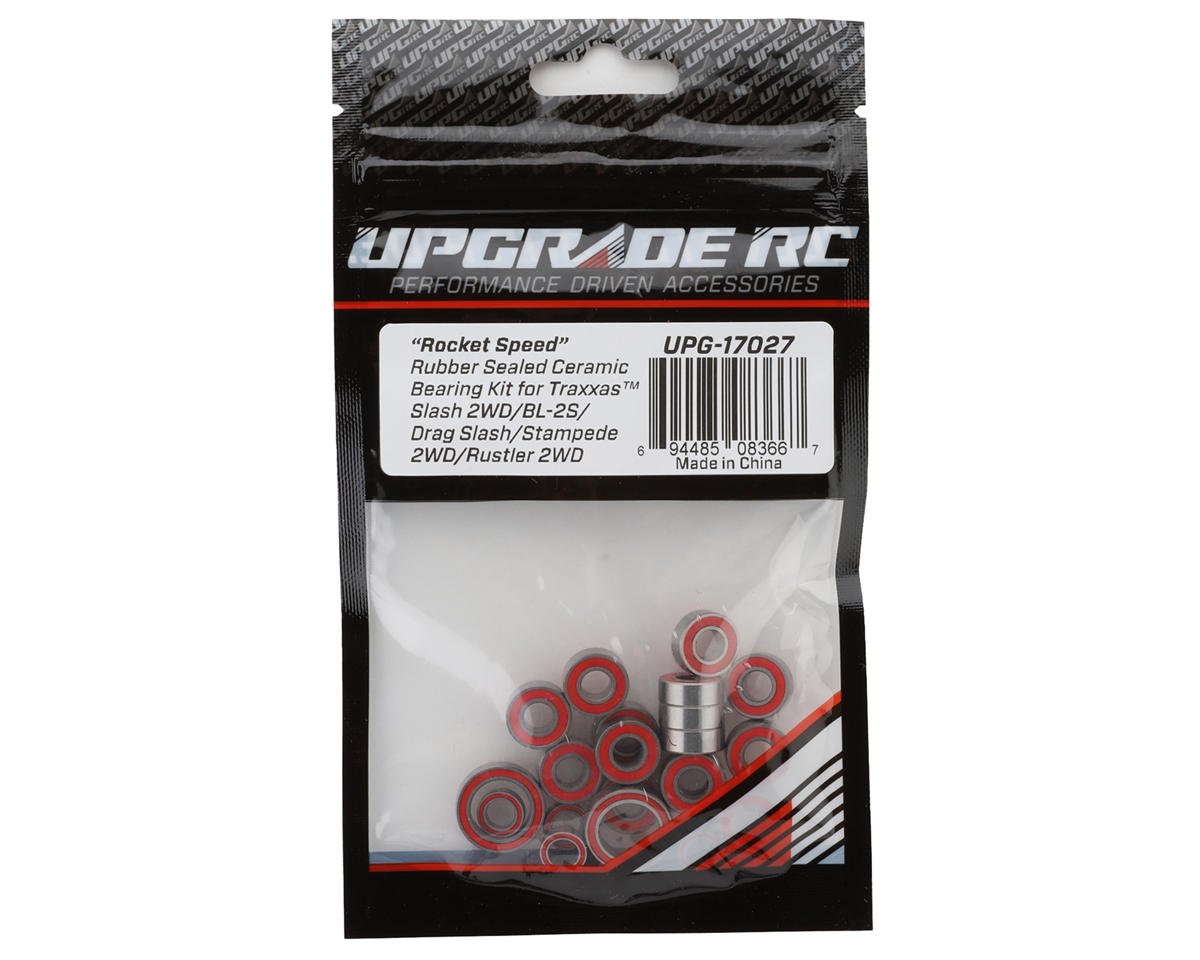 UpGrade RC "Rocket Speed" Rubber Sealed Ceramic Bearing Kit for Traxxas® BL-2S 2WD Slash®/Stampede®/Rustler®/Drag Slash®