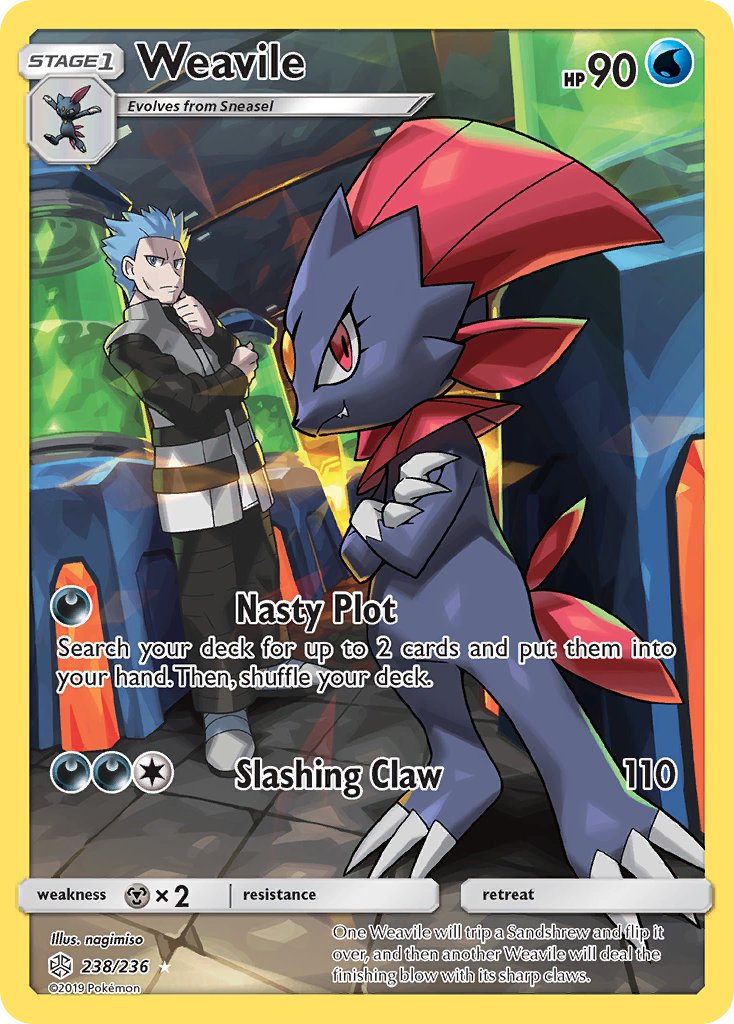 Weavile - 238/236 (CEC) Secret Rare - Near Mint Holofoil