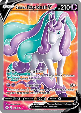 Galarian Rapidash V (Full Art) - 167/198 (SWSH06) Ultra Rare - Near Mi