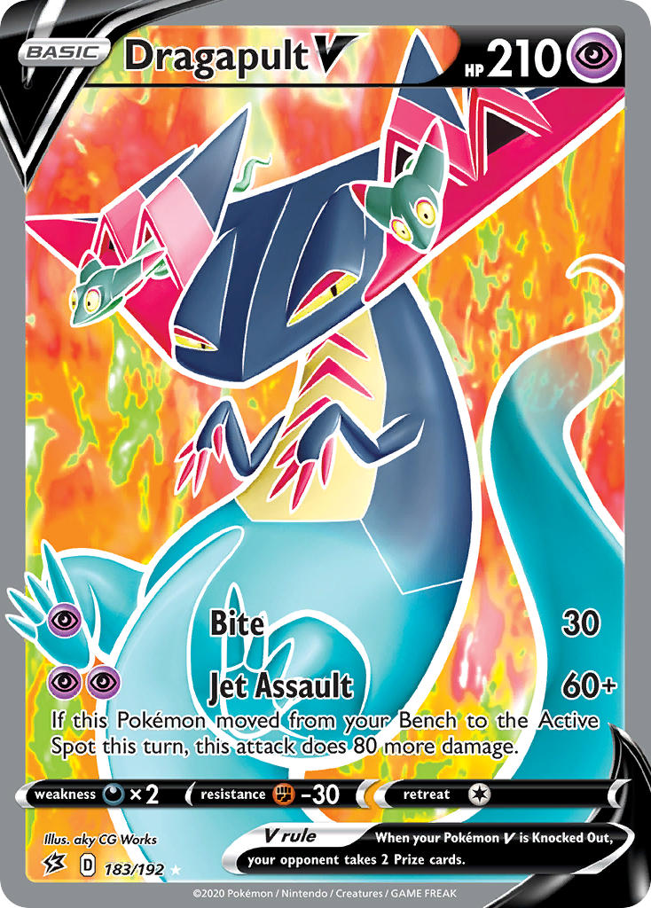 Dragapult V (Full Art) - 183/192 (SWSH02) Ultra Rare - Near Mint Holof