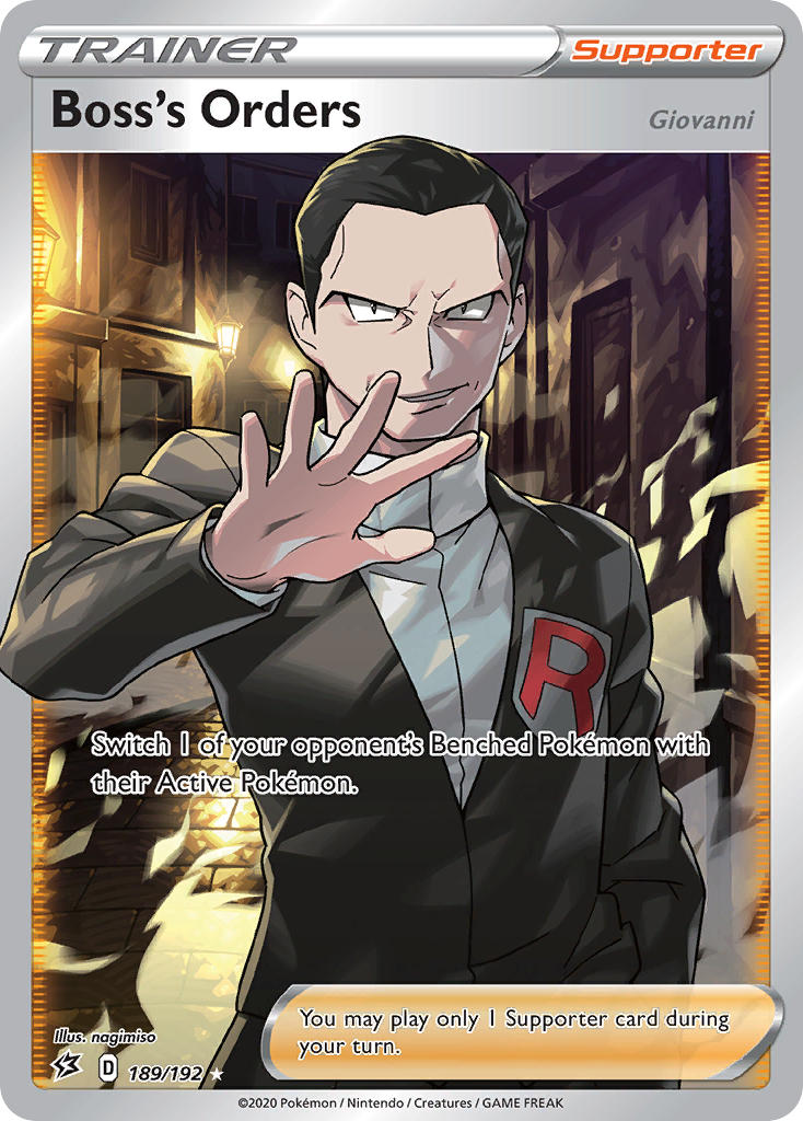 Boss's Orders (Full Art) - 189/192 (SWSH02) Ultra Rare - Near Mint Hol