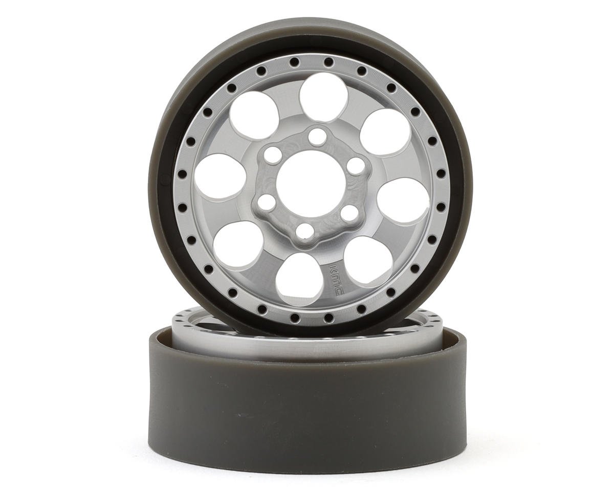 Vanquish Products KMC KM237 Riot 1.9" Beadlock Crawler Wheels (Clear Anodized) (2)