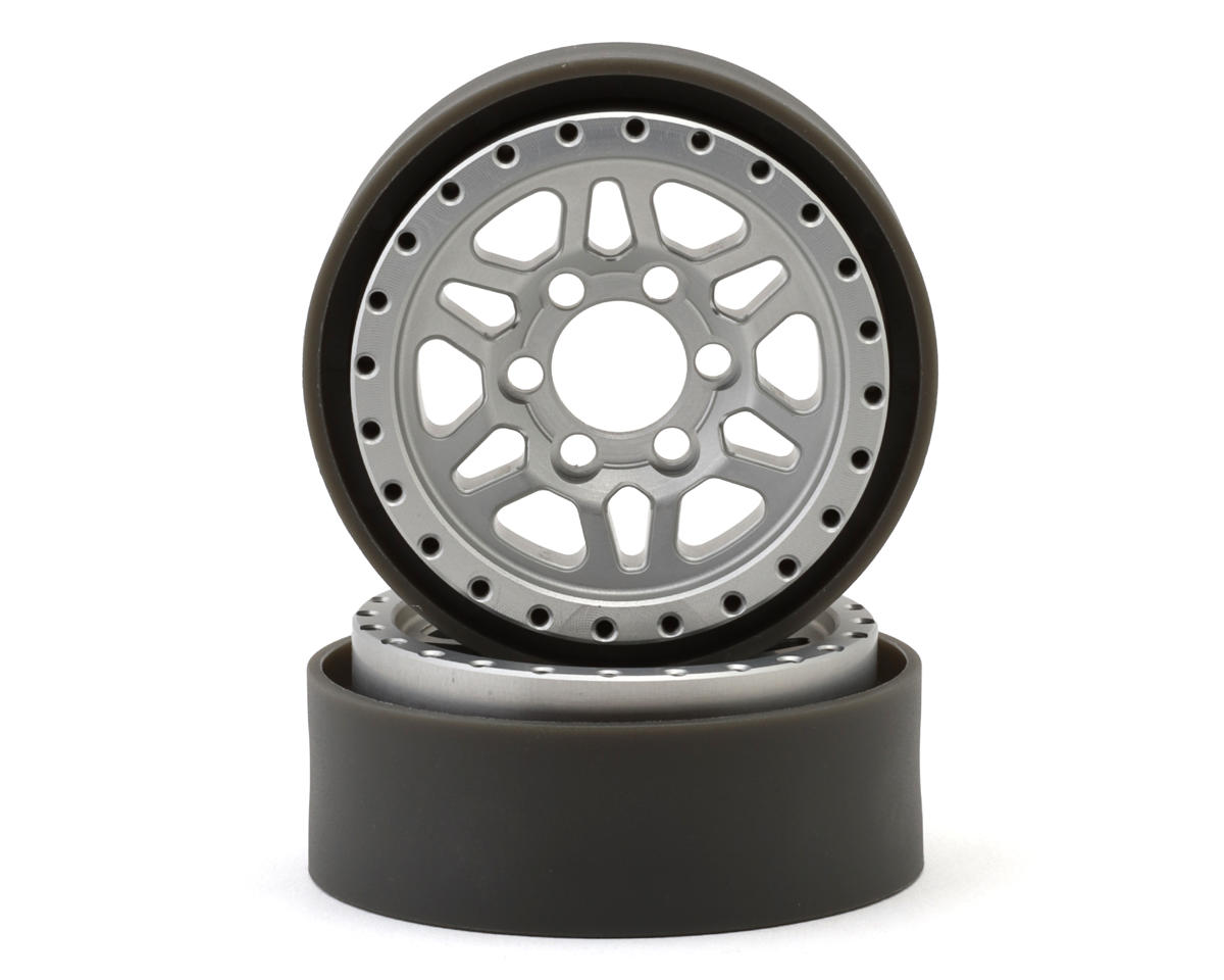 Vanquish Products Battle Born Kilo 1.9" Beadlock Crawler Wheels (Clear) (2)