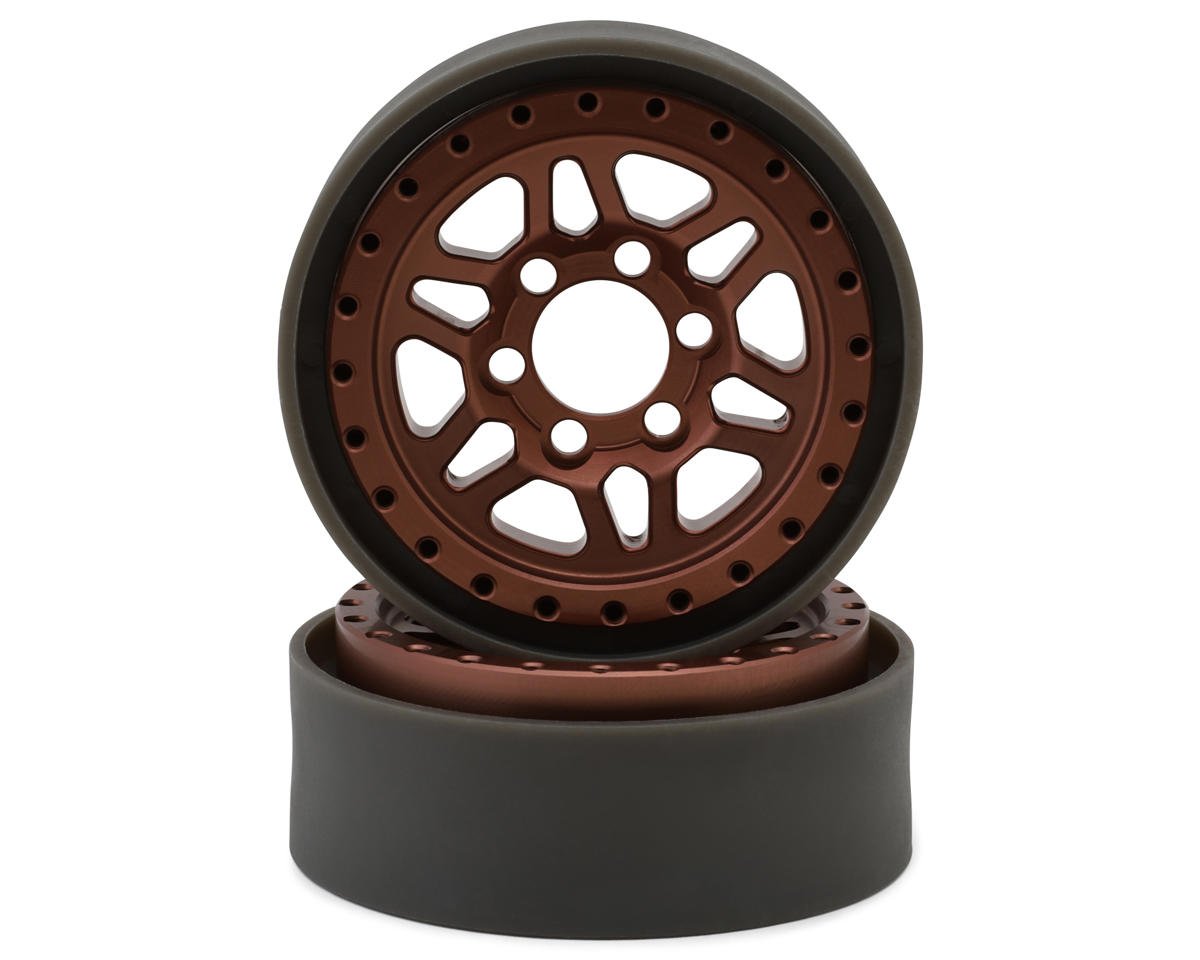 Vanquish Products Battle Born Kilo 1.9" Beadlock Crawler Wheels (Bronze) (2)