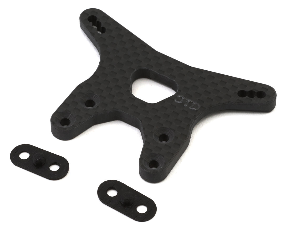 Vision Racing Team Associated B7 Carbon Fiber Front Shock Tower (5mm) (Standard) w/Tower Shims