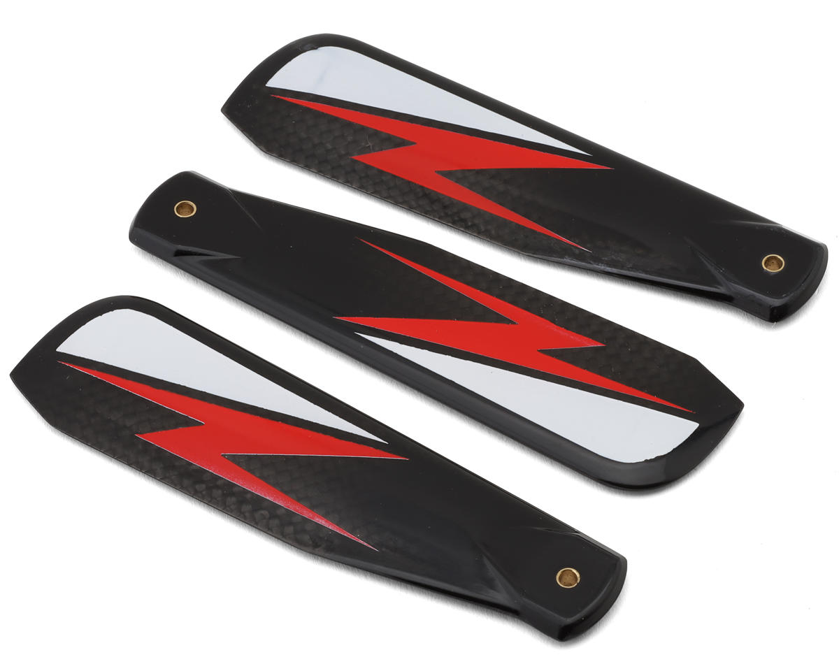 Vulcan Rotors 105mm Carbon Fiber Tail Blade Set (Red) (3 Blade Set)