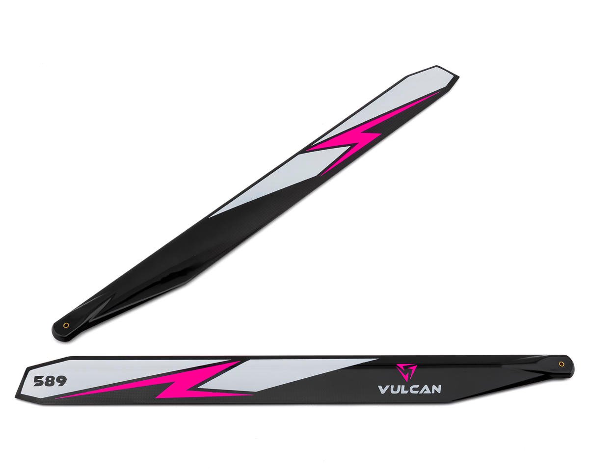 Vulcan Rotors 589mm Carbon Fiber Main Blade Set (Pink)