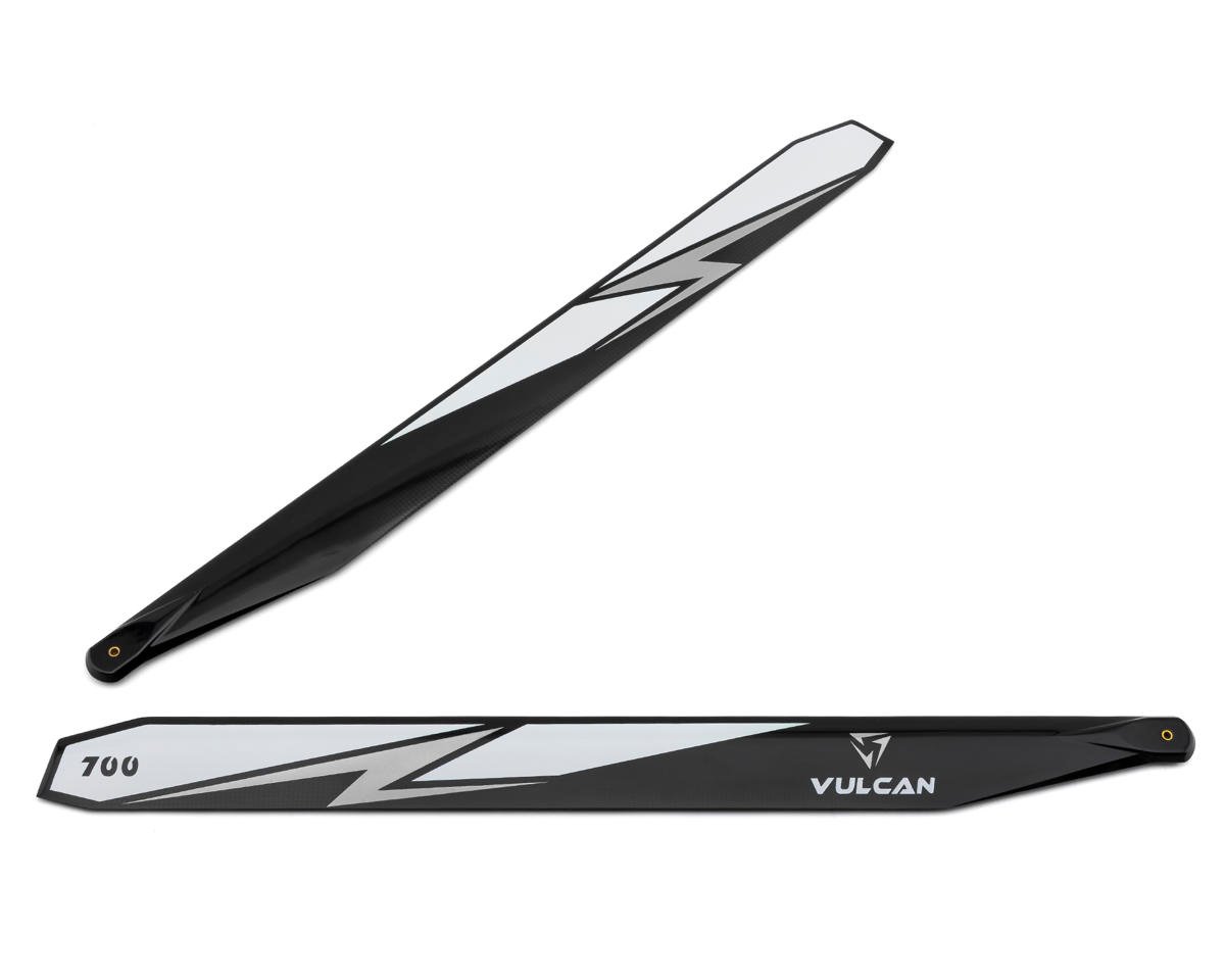 Vulcan Rotors 700mm Carbon Fiber Main Blade Combo Set (Silver) w/105mm Tail Blades