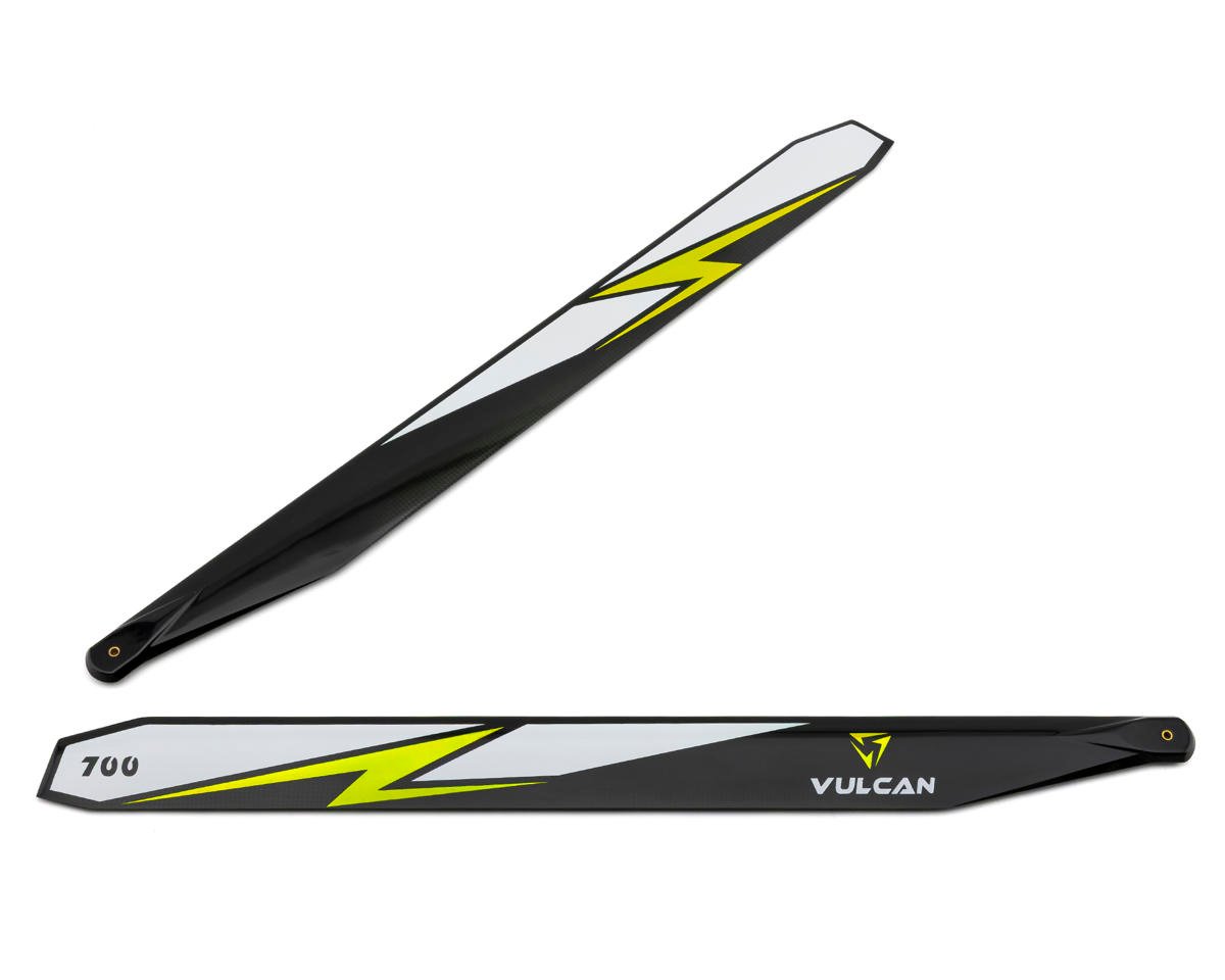 Vulcan Rotors 700mm Carbon Fiber Main Blade Combo Set (Yellow) w/105mm Tail Blades