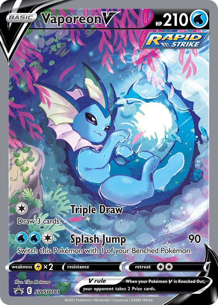 Vaporeon V - SWSH181 (SWSH:PR) Promo - Near Mint Holofoil
