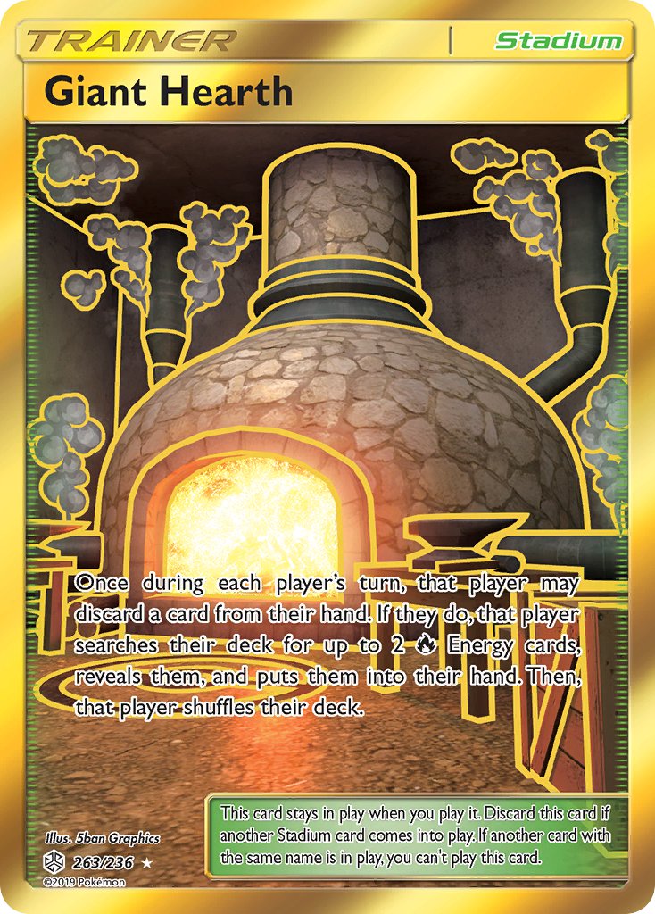 Giant Hearth - 263/236 (CEC) Secret Rare - Light Play Holofoil