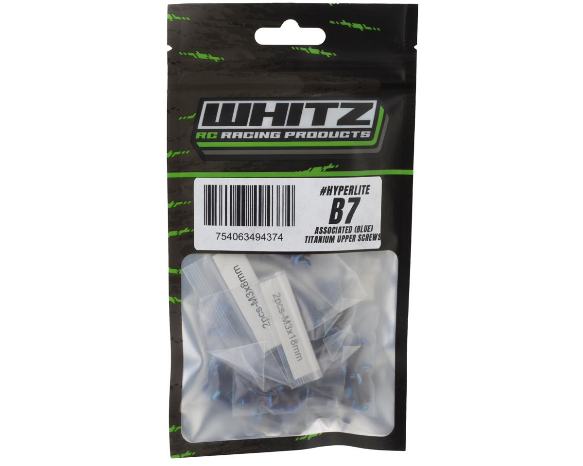 Whitz Racing Products AE B7/B7D HyperLite Titanium Deep Socket Upper Screw Kit (Blue)