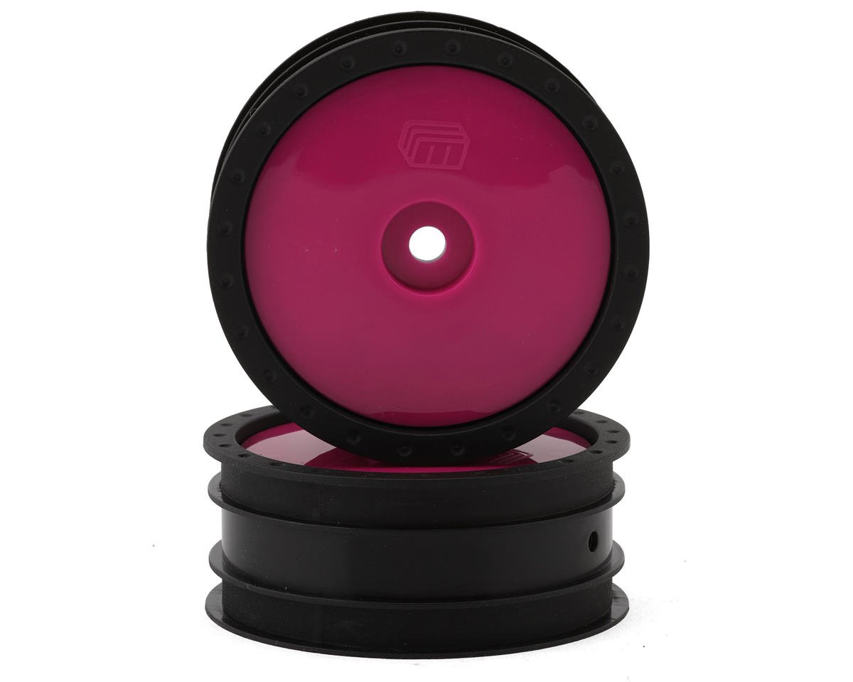 Whitz Racing Products 1/10 Whiplash Front 2.2" Sprint Car Wheels (Pink) (2) (12mm Hex)