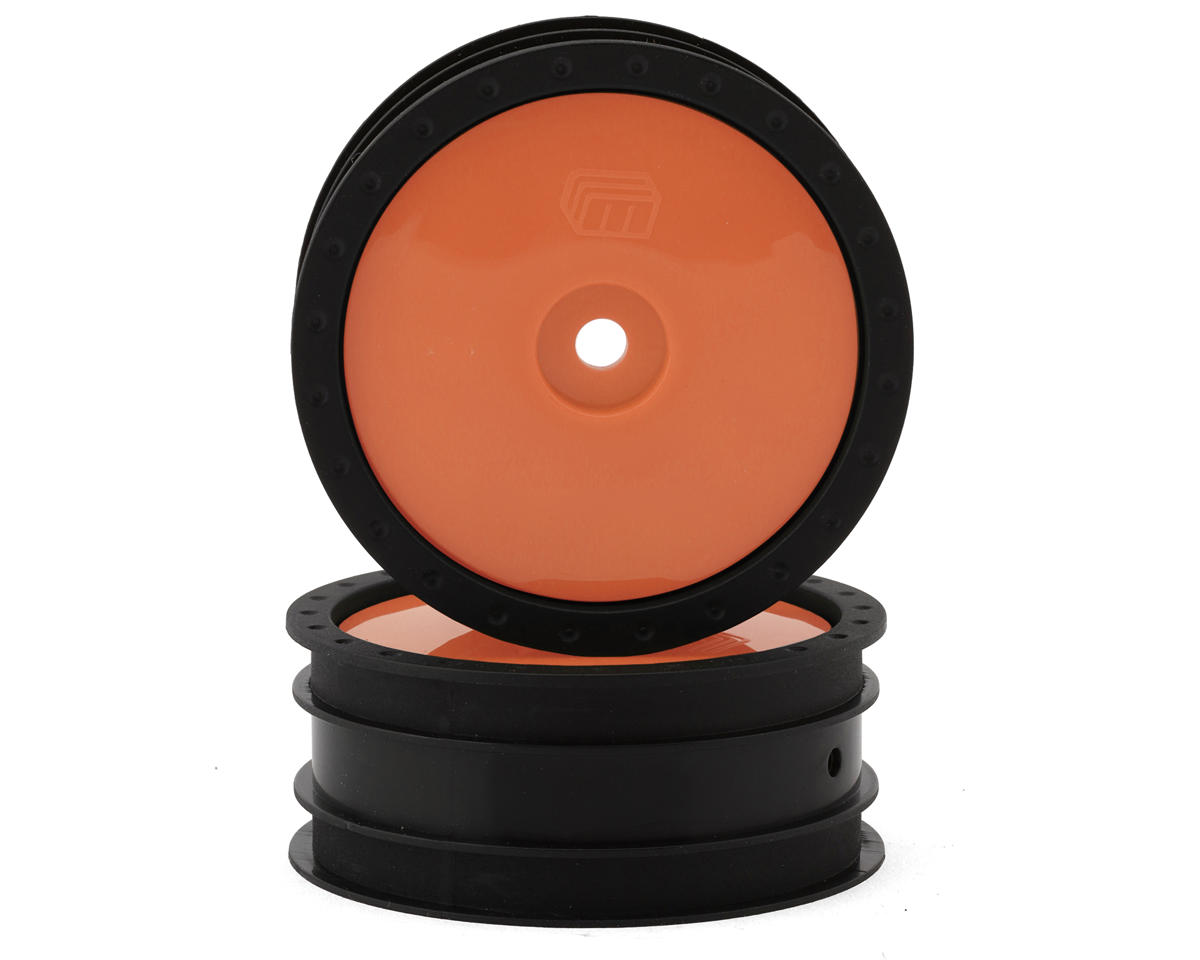 Whitz Racing Products 1/10 Whiplash Front 2.2" Sprint Car Wheels (2) (Orange) (Orange) (2) (12mm Hex)