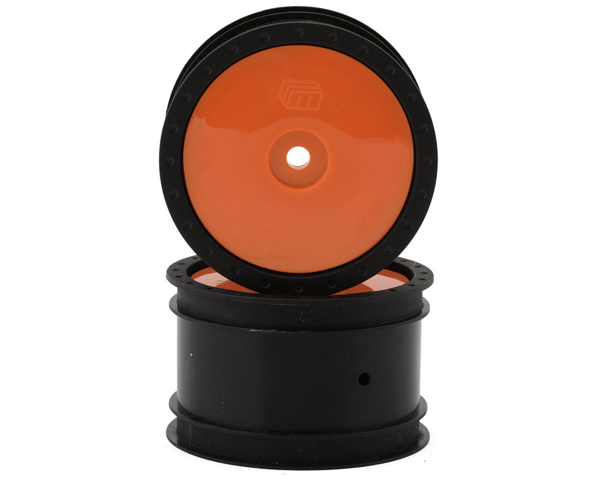 Whitz Racing Products 1/10 Whiplash Rear 2.2" Sprint Car Wheels (Orange) (2) (12mm Hex)
