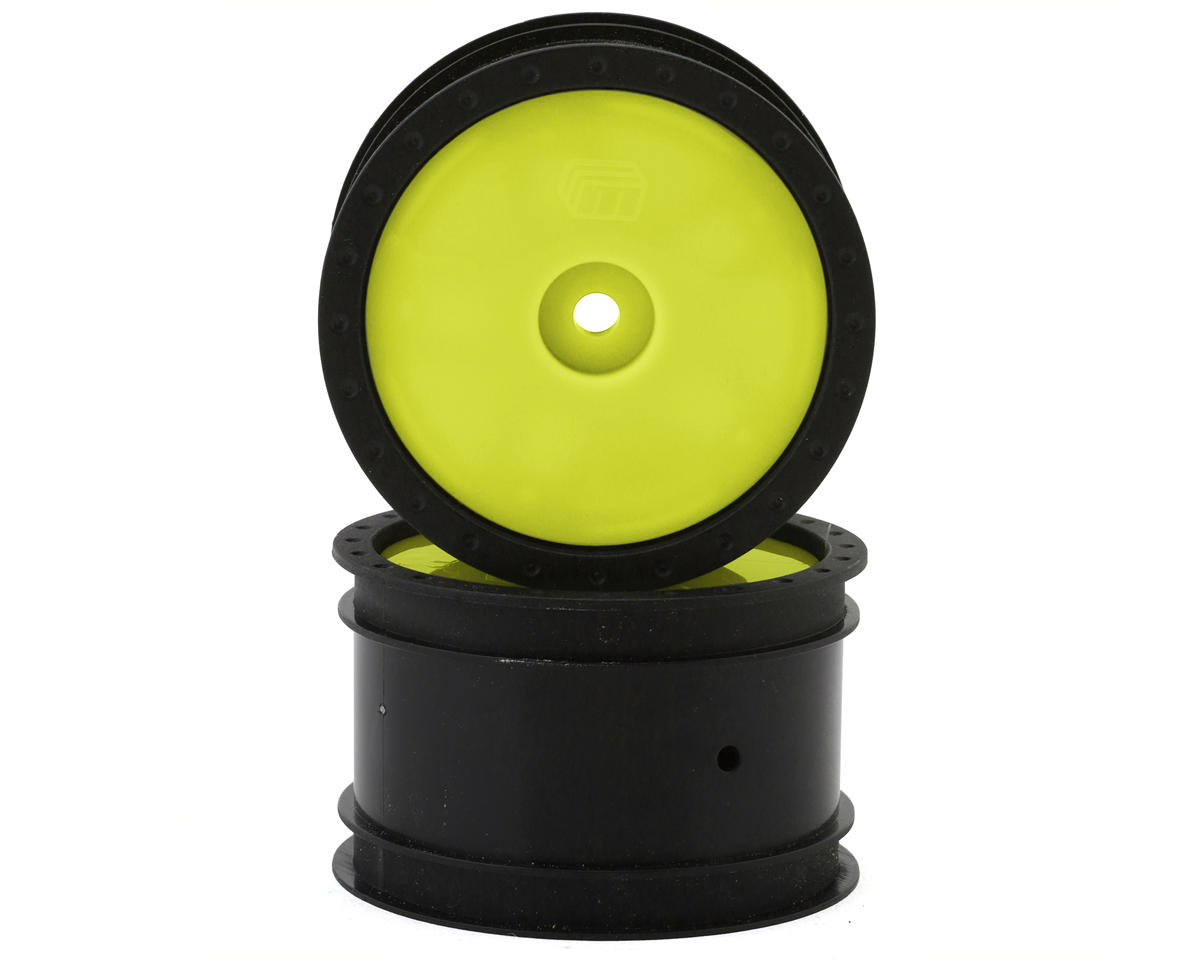 Whitz Racing Products 1/10 Whiplash Rear 2.2" Sprint Car Wheels (Yellow) (2) (12mm Hex)