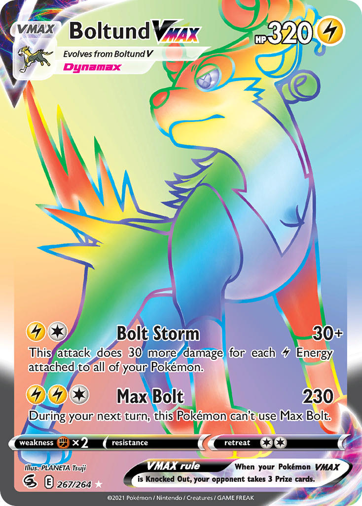 Boltund VMAX (Secret) - 267/264 (SWSH08) Secret Rare - Near Mint Holof