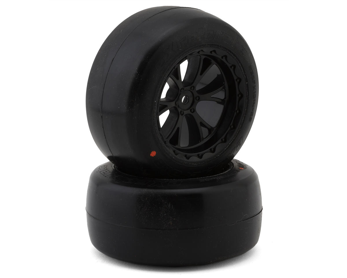 eXcelerate Super V Pre-Mounted Rear Drag Racing Tires (2) (Orange) w/12mm Hex
