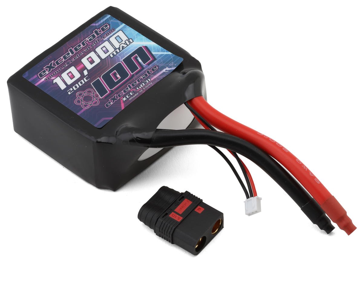 eXcelerate ION 2S Soft Pack 200C Drag Race LiPo Battery (7.4V/10,000mAh) w/QS8