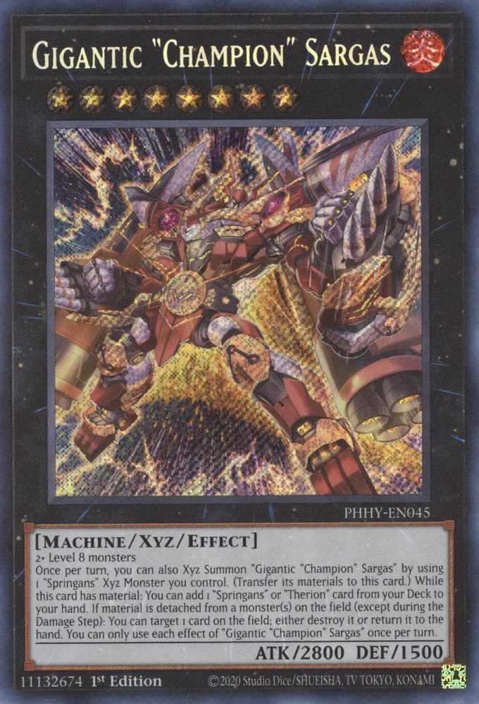 Gigantic "Champion" Sargas (PHHY-EN045) Secret Rare - Near Mint 1st Ed