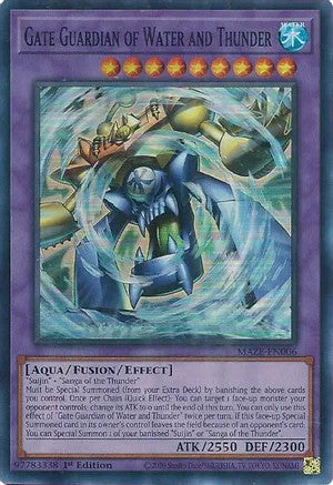 Gate Guardian of Water and Thunder (MAZE-EN006) Super Rare - Near Mint