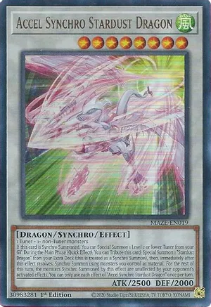 Accel Synchro Stardust Dragon (MAZE-EN019) Ultra Rare - Near Mint 1st
