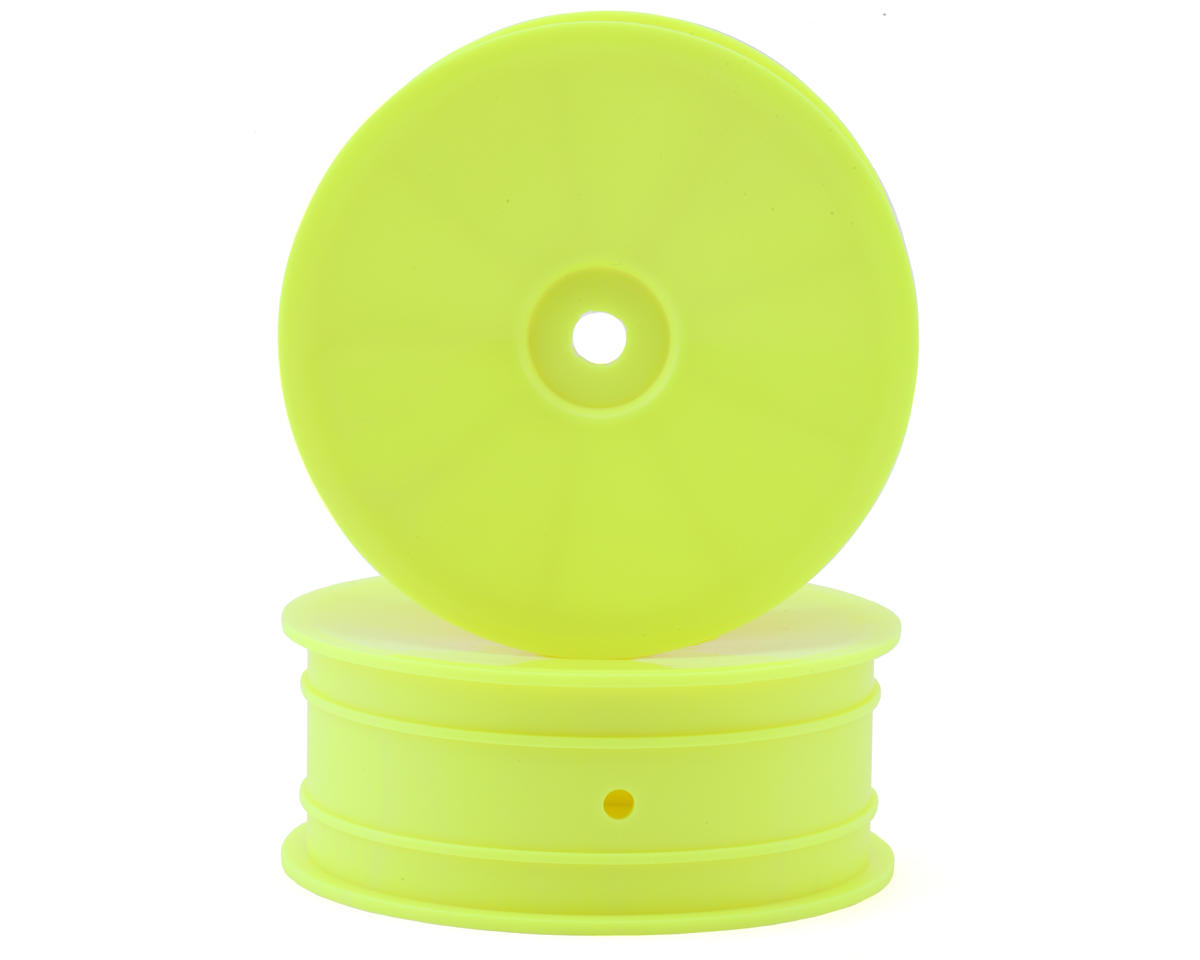 XRAY "Aerodisk" 2WD Front Buggy Wheels (Yellow) (2) (XB2) (Hard) w/12mm Hex