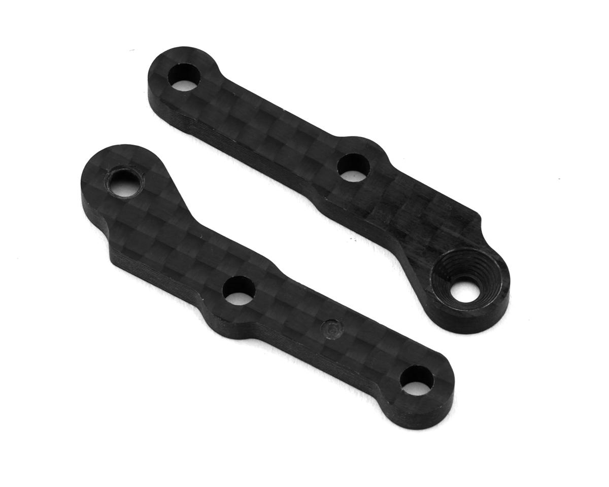 XRAY RX8/RX8E 2026 Carbon Fiber Rear Suspension Arm Extensions (1-Dot) (2)