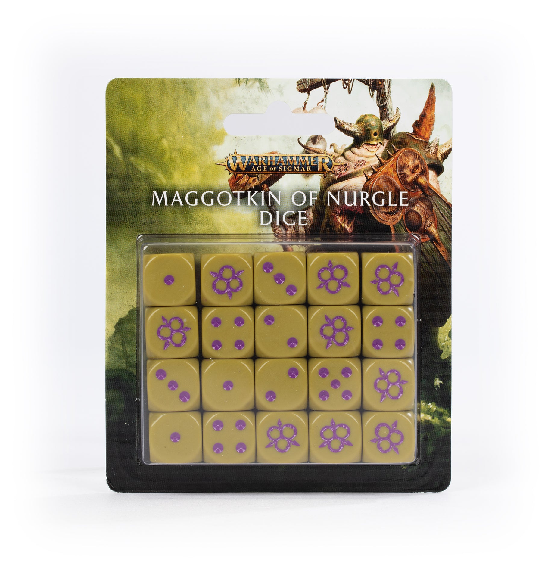 Citadel Hobby: Dice Set - Age of Sigmar: Chaos - Maggotkin of Nurgle (