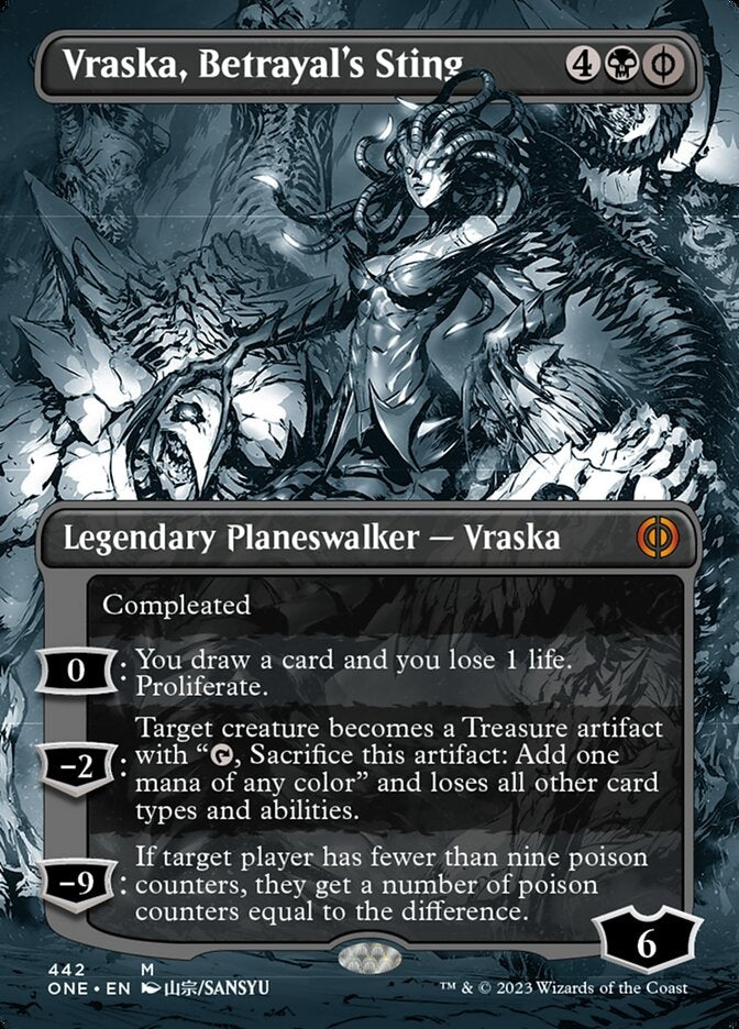 Vraska, Betrayal's Sting [#442 Compleat FOIL] (ONE-M)