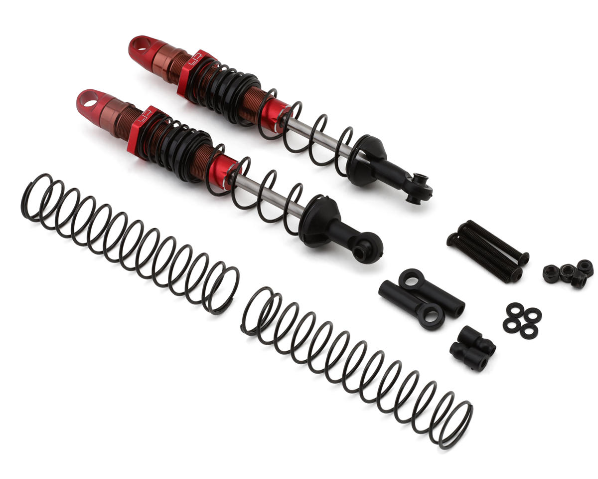 Yeah Racing Aluminum Desert Cobra Dual Spring Shocks (Red) (2) (100mm)