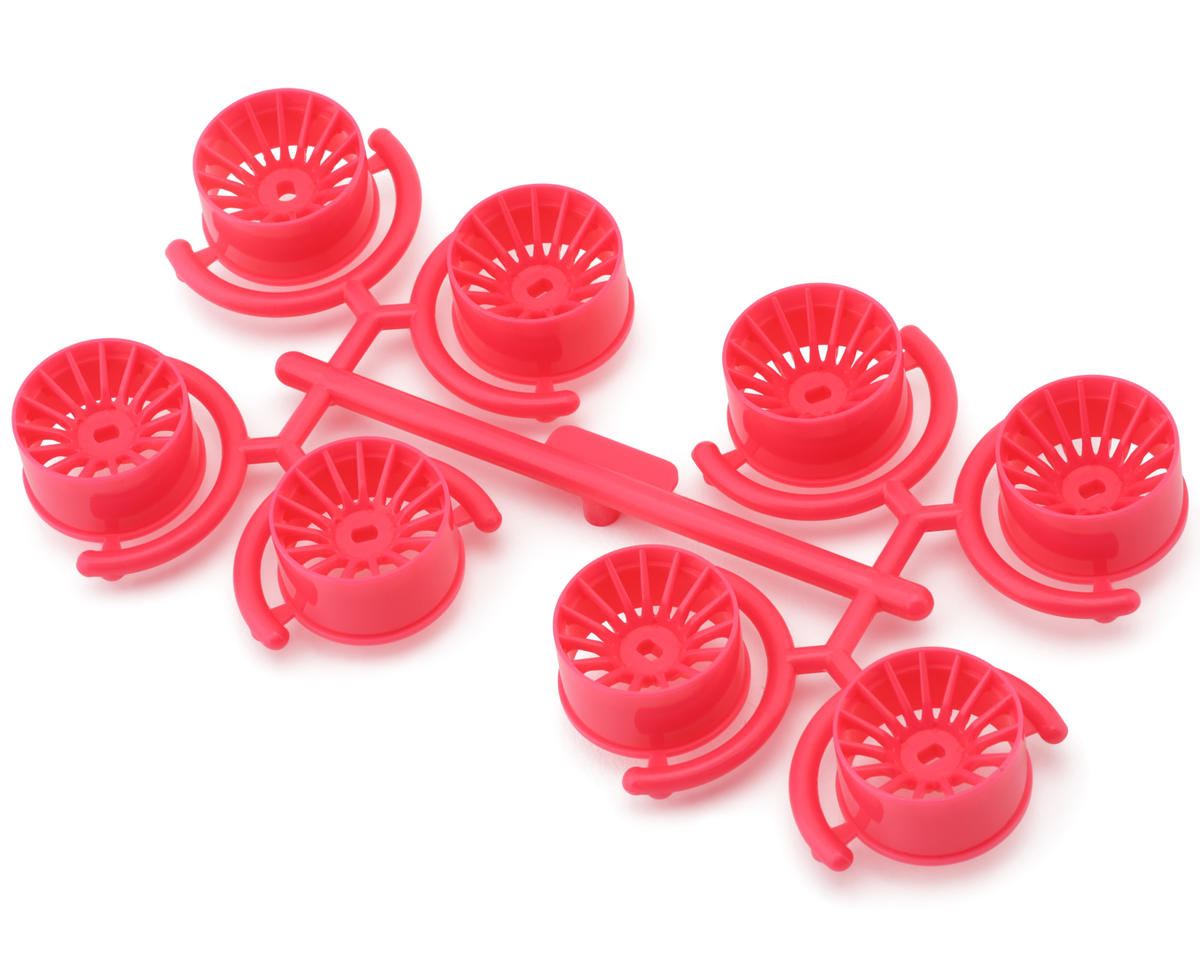 Yeah Racing Mini-Z AWD 11mm Multi-Spokes Wide Rims Set (Florescent Pink) (0mm/+1mm/+2mm/+3mm)