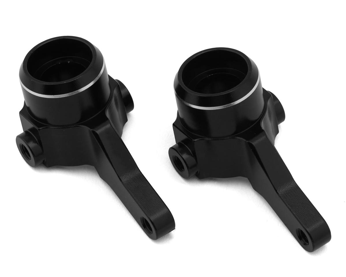 Yeah Racing Yokomo Super Dog Fighter Works '91 Aluminum Front Steering Knuckles (Black) (2)