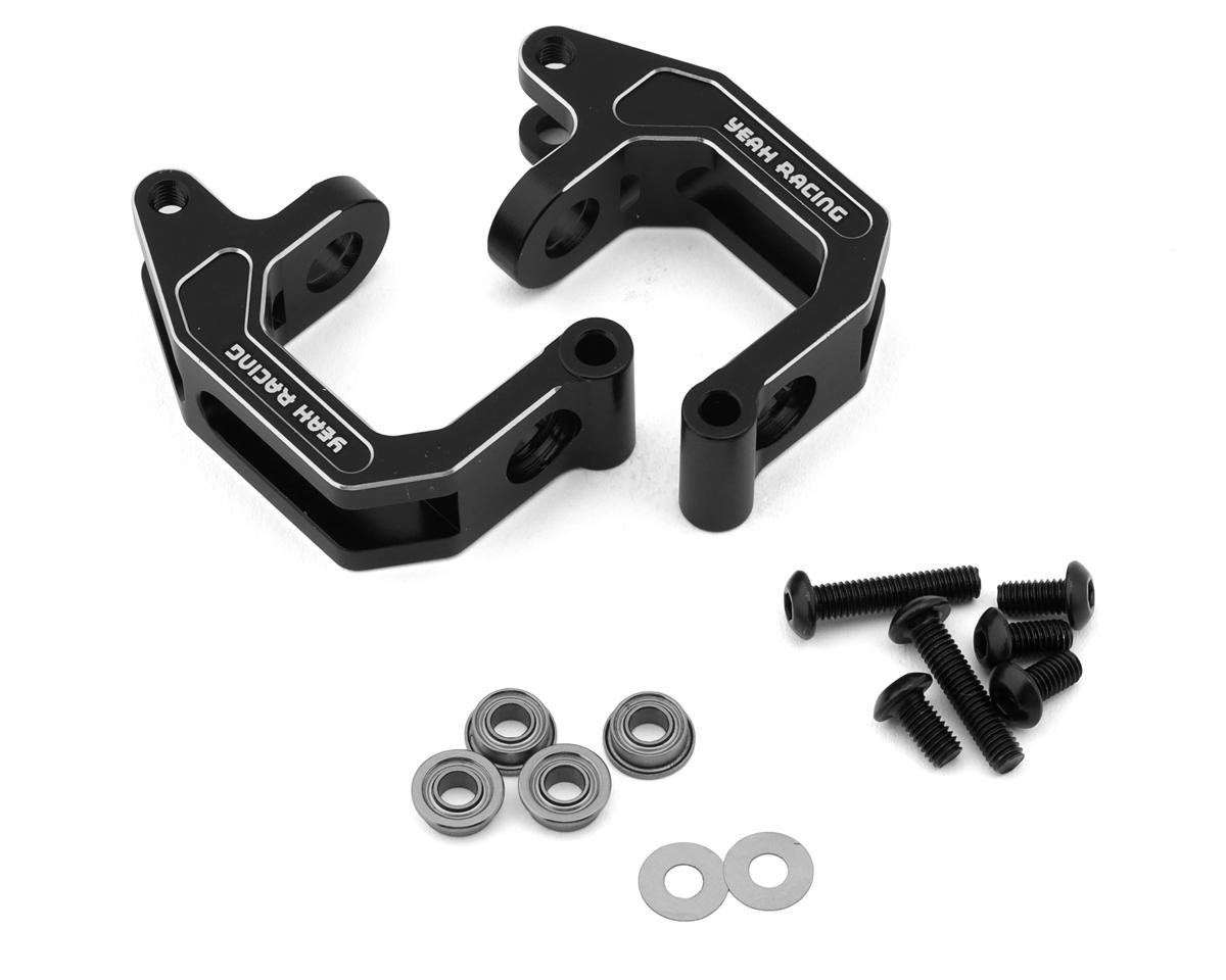 Yeah Racing Yokomo Super Dog Fighter Works '91 Aluminum Caster Blocks Set (Black) (2)