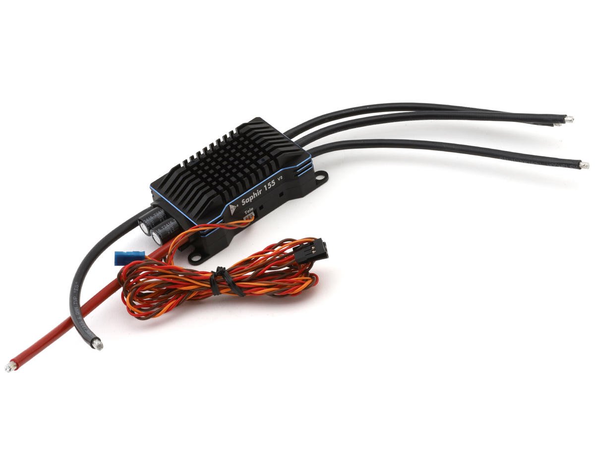 YGE Saphir 155A V2 Telemetry Brushless ESC w/12A BEC (4-8S)