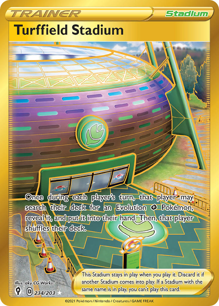 Turffield Stadium (Secret) - 234/203 (SWSH07) Secret Rare - Near Mint