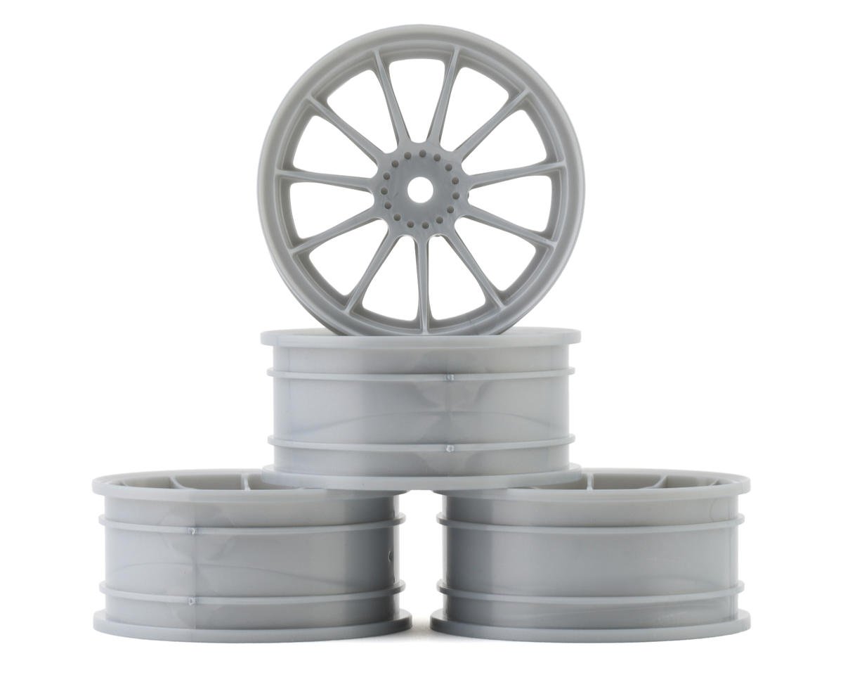 Yokomo 11-Spoke Touring Car Wheels (Grey) (4) (Medium Narrow) w/12mm Hex