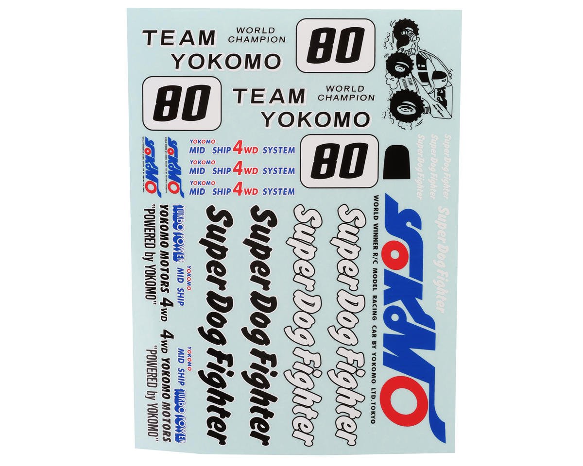 Yokomo 870C Super Dog Fighter Decal Sheet