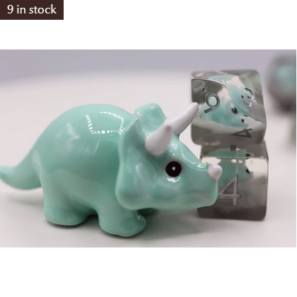 Baby Triceratops RPG Dice Set