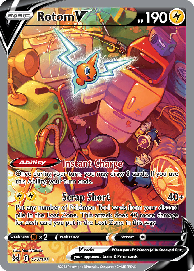 Rotom V (Alternate Full Art) - 177/196 (SWSH11) Ultra Rare - Near Mint