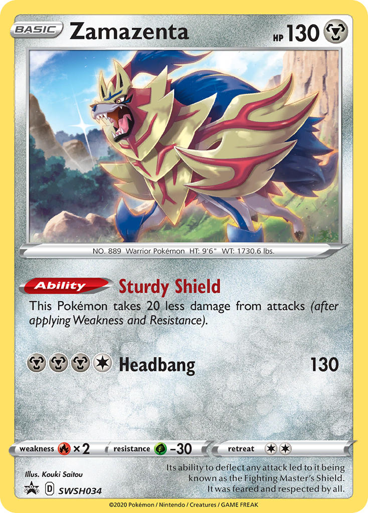 Zamazenta - SWSH034 (SWSH:PR) Promo - Near Mint Holofoil