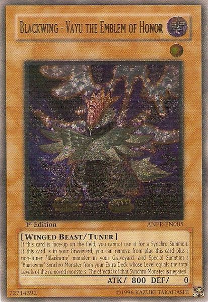 Blackwing - Vayu the Emblem of Honor (UTR) (ANPR-EN005) Ultimate Rare