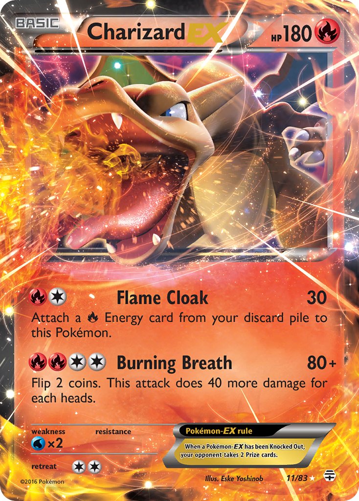 Charizard EX - 011/083 (GEN) Ultra Rare - Near Mint Holofoil