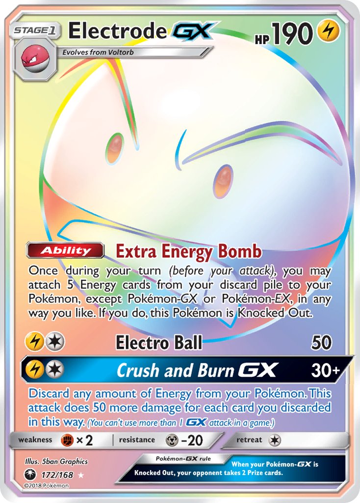 Electrode GX (Secret) - 172/168 (CES) Secret Rare - Near Mint Holofoil