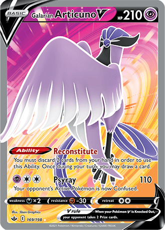 Galarian Articuno V (Full Art) - 169/198 (SWSH06) Ultra Rare - Near Mi